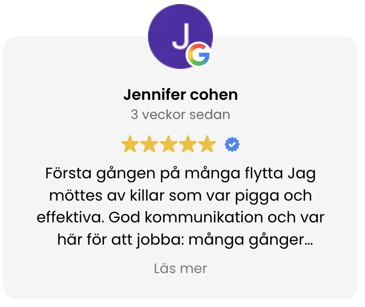 Google-recension från kund 1