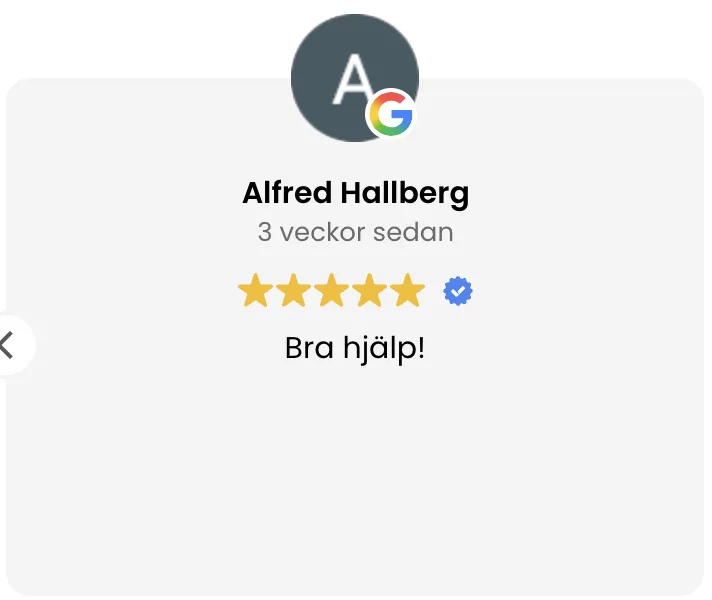 Google-recension från kund 4